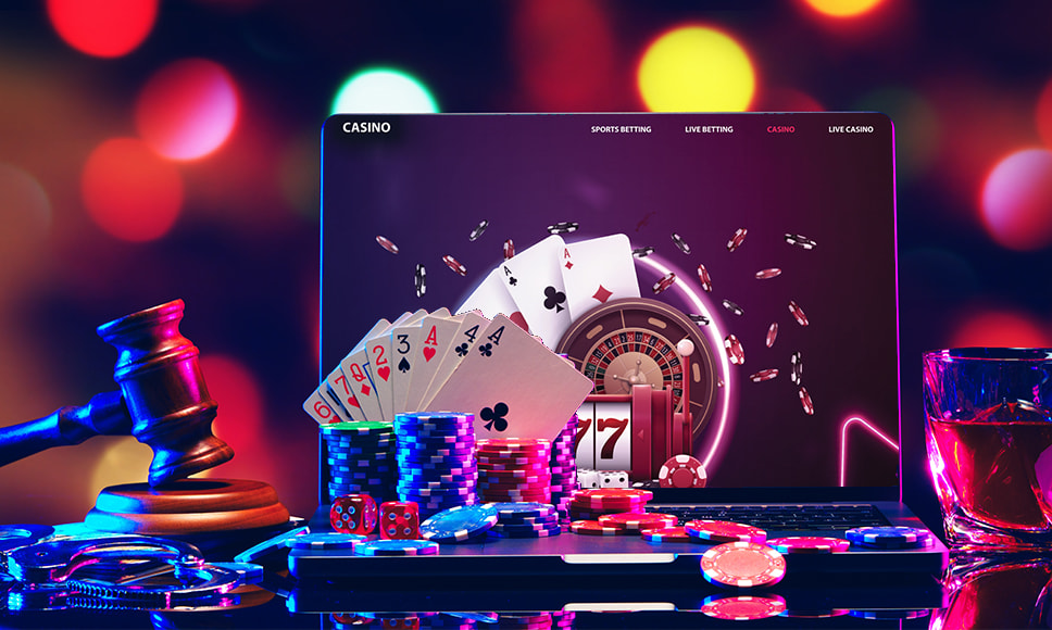 Εικόνα ενός φορητού υπολογιστή με μια ιστοσελίδα στοιχημάτων